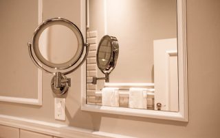 Hotel bathroom mirror