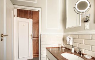 Hotel white bathroom basin
