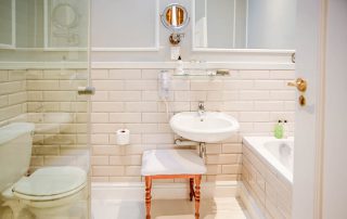 Hotel white bathroom